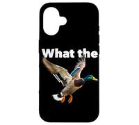 What the duck flying mallard Case for iPhone 16