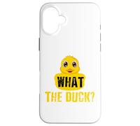 What The Duck? Funny Rubber Ducky Farm Animal Pet Zoo Gift Case for iPhone 16 Plus