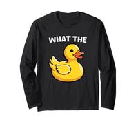 What The Duck Funny Silly Sarcastic Viral Duck Meme Pun Long Sleeve T-Shirt