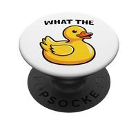 What The Duck Funny Silly Sarcastic Viral Duck Meme Pun PopSockets Adhesive PopGrip