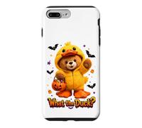 What The Duck Halloween Teddy Bear Wearing Yeallow Duck Case for iPhone 7 Plus/8 Plus