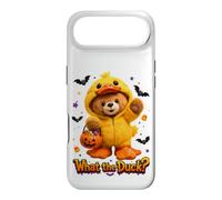 What The Duck Halloween Teddy Bear Wearing Yeallow Duck Case for iPhone Air