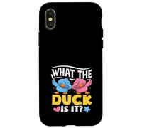 What The Duck Is It Funny Gender Reveal Party Pun Dabbing Case for iPhone X/XS
