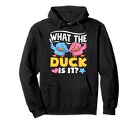 What The Duck Is It Funny Gender Reveal Party Pun Dabbing Pullover Hoodie