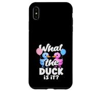 What The Duck Is It Funny Gender Reveal Pun Balloons Case for iPhone XS Max