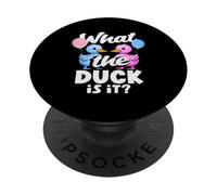 What The Duck Is It Funny Gender Reveal Pun Balloons PopSockets Adhesive PopGrip