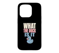 What The Duck Is It Gender Reveal Party Rubber Duck Case for iPhone 15 Pro