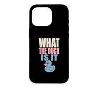 What The Duck Is It Gender Reveal Party Rubber Duck Case for iPhone 16 Pro