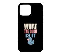 What The Duck Is It Gender Reveal Party Rubber Duck Case for iPhone 16 Pro Max