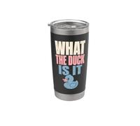 What The Duck is It Gender Reveal Party Rubber Duck Stainless Steel Insulated Tumbler