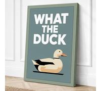 What The Duck Mid Century Canvas Wall Art Print 30x20 Inch