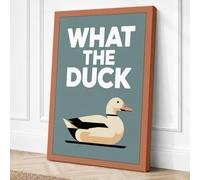What The Duck Mid Century Canvas Wall Art Print 36x24 Inch