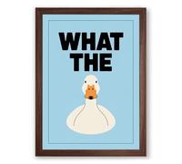 What The Duck Modern Framed Wall Art Print A1 (84.1×59.4cm) Walnut, Wall Decor for Living Room, Bedroom, Office & Home, Ready to Hang, Art Gift