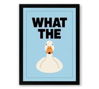 What The Duck Modern Framed Wall Art Print A2 (59.4×42cm) Black, Wall Decor for Living Room, Bedroom, Office & Home, Ready to Hang, Art Gift