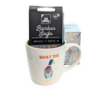What The Duck Mug & Socks Set for Him Ducktastic! Gift Set Gift Idea MSISO143M