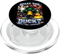 What The Duck Pun Bootleg Style Ducks Meme Dad Joke PopSockets PopGrip for MagSafe