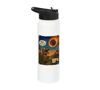 What The E.L.E.? Extinction Level Event Funny Dinosaur Stainless Steel Insulated Water Bottle