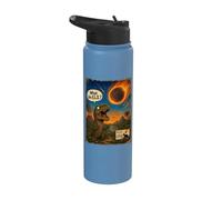 What The E.L.E.? Extinction Level Event Funny Dinosaur Stainless Steel Insulated Water Bottle