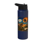 What The E.L.E.? Extinction Level Event Funny Dinosaur Stainless Steel Insulated Water Bottle