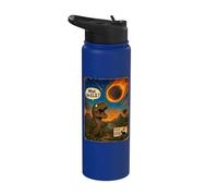 What The E.L.E.? Extinction Level Event Funny Dinosaur Stainless Steel Insulated Water Bottle
