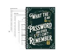 What The F*ck Is My Password Book, Password Keeper Book, Portable Spiral Paper Login Passwords Notebook, Journals Funny Gag Present, For Email Address Tracker Contacts For Friends Students 21x14.5cm
