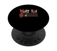 What The F Funny Clef Note Music Humor Musician Gift PopSockets Adhesive PopGrip