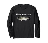 What The Fih? Funny Fish Meme Calling Pun F fih Fishing idea Long Sleeve T-Shirt