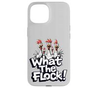 What the Flock Christmas Accessories Funny Chicken Humor Case for iPhone 15
