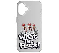 What the Flock Christmas Accessories Funny Chicken Humor Case for iPhone 16