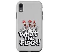 What the Flock Christmas Accessories Funny Chicken Humor Case for iPhone XR