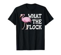 What the Flock Fun Flamingo Party Design for Summer Vibes T-Shirt