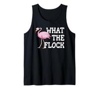 What the Flock Fun Flamingo Party Design for Summer Vibes Tank Top