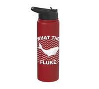 What The Fluke Aquarist Marine Scientist Whale Watching Stainless Steel Insulated Water Bottle