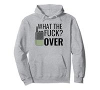 WHAT THE FUCK? OVER Walkie Talkie Funny Hand Radio Design Pullover Hoodie