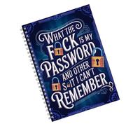 What The Fuckk Is My Password - Password Keeper Book, Spiral Important Information Management, Login Passwords Organizer Feature, Notebook Coil | Passwords Book For Grandparents, Father, Youth, Studen