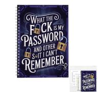 What The Fucks is My Password and Other Shit I Can't Remember: Password Keeper Book for Seniors, Spiral Passwords Journal Notebook, Passwords Organizer, Keep Track of Websites, Login Information