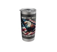 What The Hell is A Kilometer USA Eagle America Patriotic Stainless Steel Insulated Tumbler