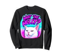 What The Helly Ironic Meme Cat Brainrot Quote Gen Z Alpha Sweatshirt