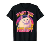 What The Helly Ironic Meme Cat Brainrot Quote Gen Z Alpha T-Shirt