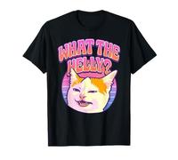 What The Helly Ironic Meme Cat Brainrot Quote Gen Z Alpha T-Shirt
