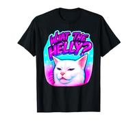 What The Helly Ironic Meme Cat Brainrot Quote Gen Z Alpha T-Shirt