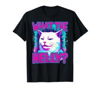 What The Helly Ironic Meme Cat Brainrot Quote Gen Z Alpha T-Shirt