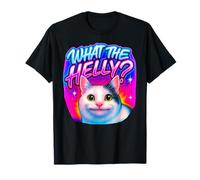 What The Helly Ironic Meme Cat Brainrot Quote Gen Z Alpha T-Shirt