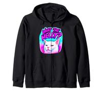 What The Helly Ironic Meme Cat Brainrot Quote Gen Z Alpha Zip Hoodie