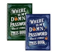 What The is My Password Book, Password Keeper Book, Funny Passwords Books for Seniors Forgetful People, Easy to Find, Spirals Organizer, 8.3x5.5 inch