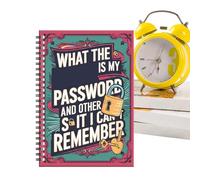 What The Is My Password Book, Spiral Bound Diary Planner, Funny Passwords Books For Seniors Forgetful People, A Funny & Practical Password Organizer, Passwords Journal For College Meeting Workplace