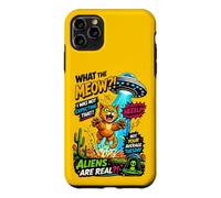 What The Meow Funny Cat UFO Abduction Sci-Fi Alien Case for iPhone 11 Pro Max