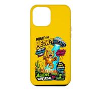 What The Meow Funny Cat UFO Abduction Sci-Fi Alien Case for iPhone 12 Pro Max