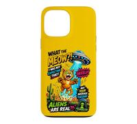 What The Meow Funny Cat UFO Abduction Sci-Fi Alien Case for iPhone 13 Pro Max