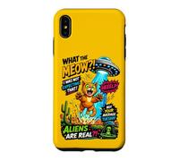 What The Meow Funny Cat UFO Abduction Sci-Fi Alien Case for iPhone XS Max